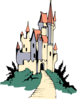 Castle With A Path Clip Art